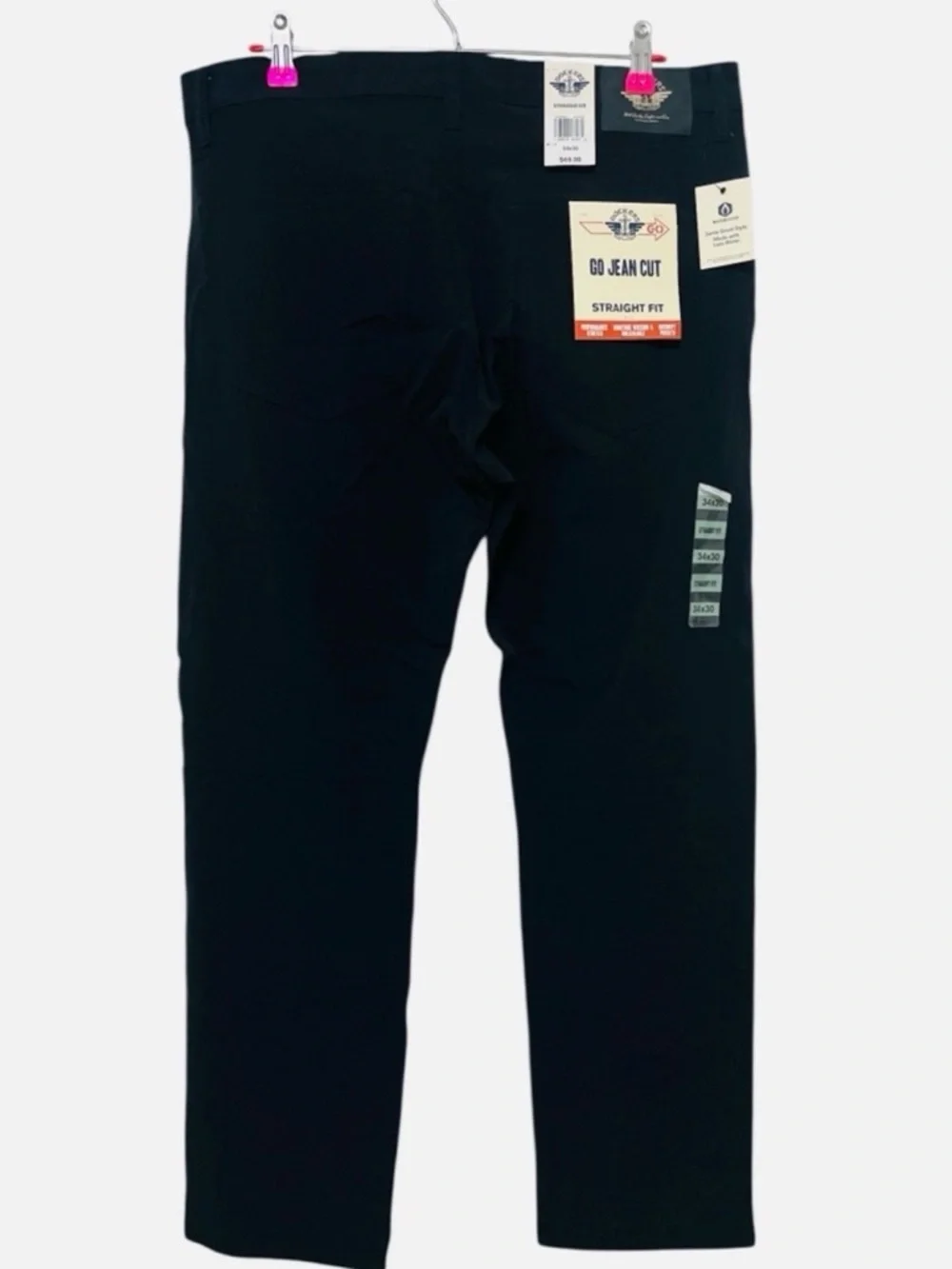 Dockers Mens Pants Go Jean Cut Straight Fit Security Pocket Gray Size 52x32